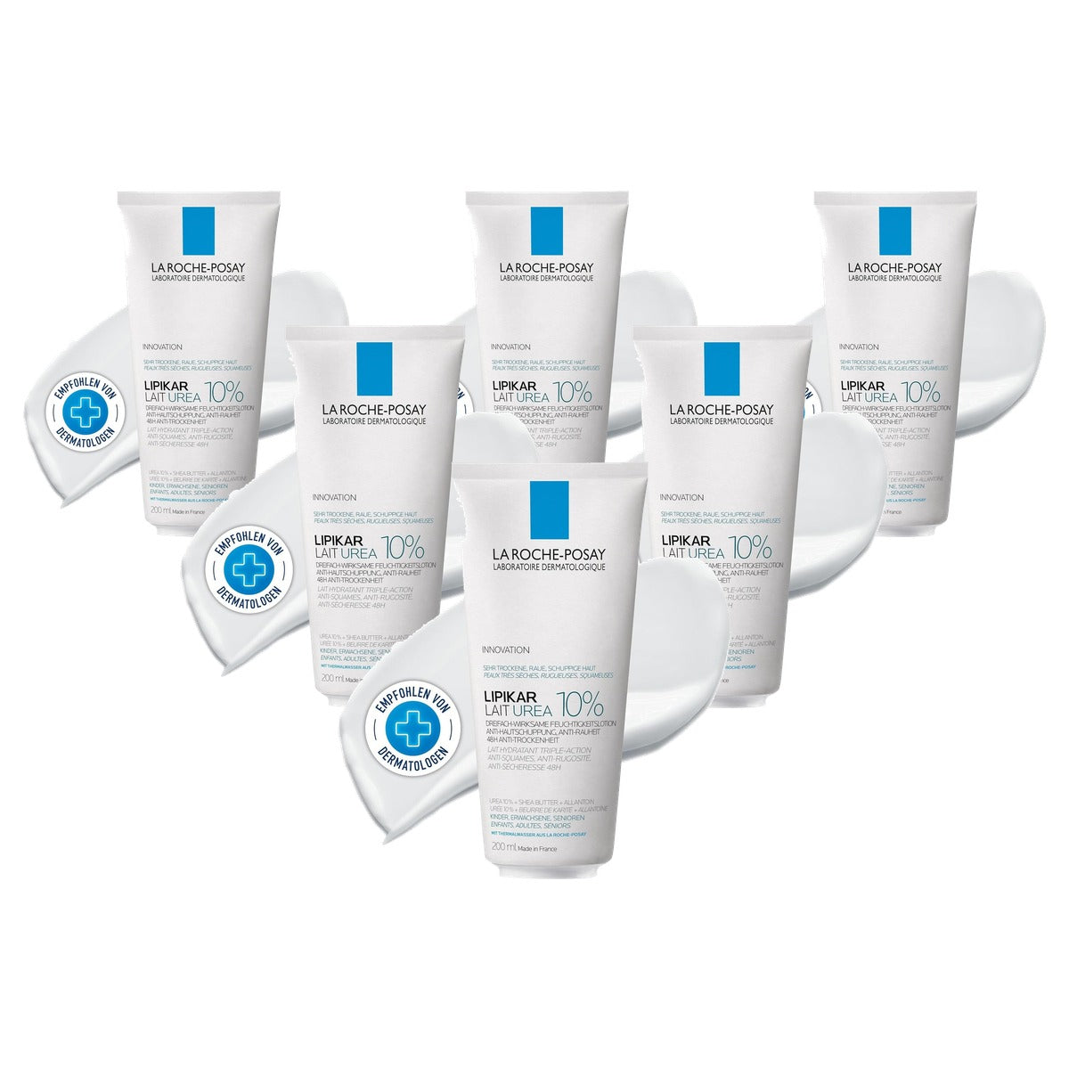 La Roche-Posay Lipikar Lait Urea 10% Hydraterende Bodylotion 200 ml - 6-pack