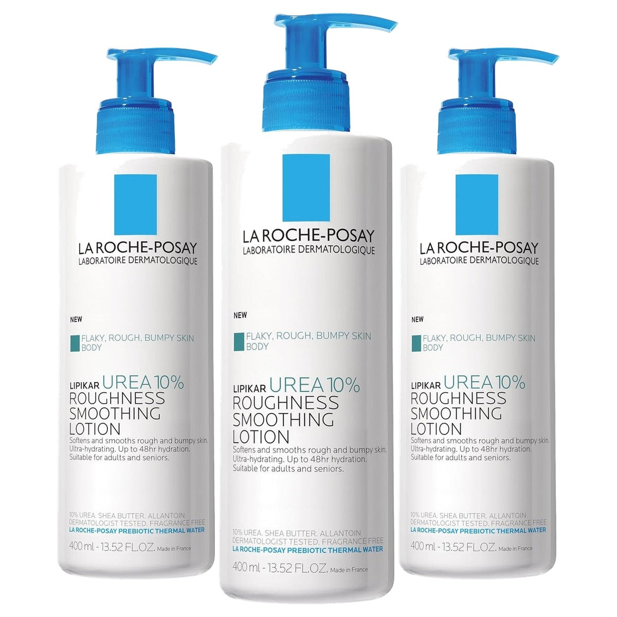 La Roche-Posay Lipikar Lait Urea 10% Bodylotion Droge Ruwe Huid 400 ml - 3-pack