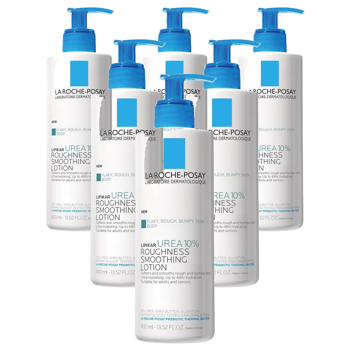La Roche-Posay Lipikar Lait Urea 10% Bodylotion Droge Ruwe Huid 400 ml - 6-pack