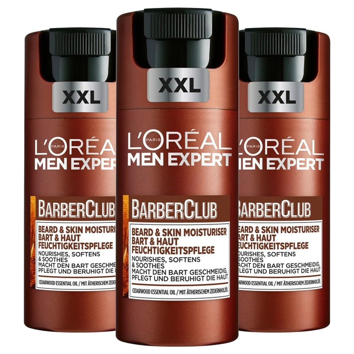 L'Oréal Men Expert Barber Club 2-in-1 Moisturizer 3 x 100 ml - Voordeelverpakking
