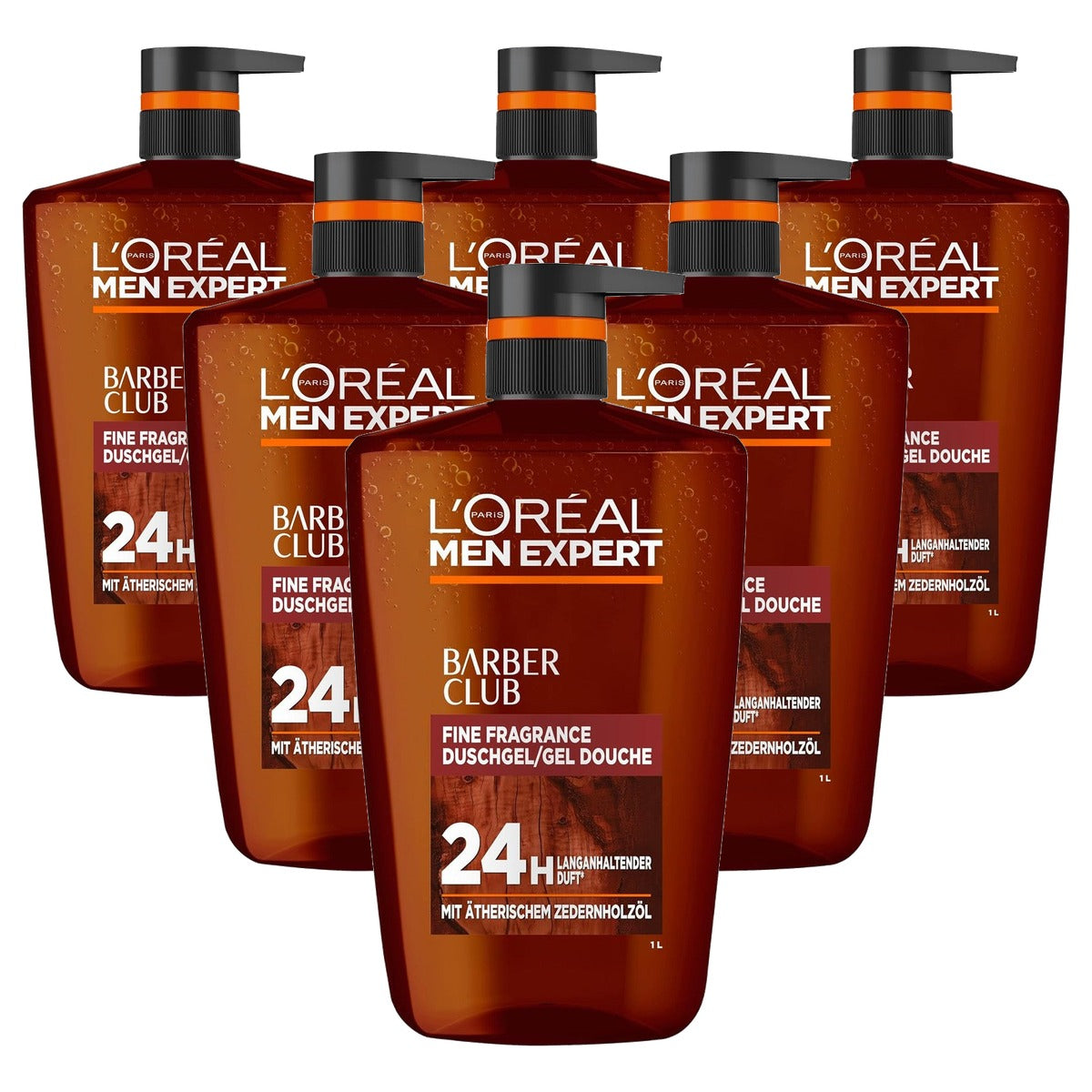 L'Oréal Men Expert Barber Club Douchegel 6 x 1000 ml - Voordeelverpakking