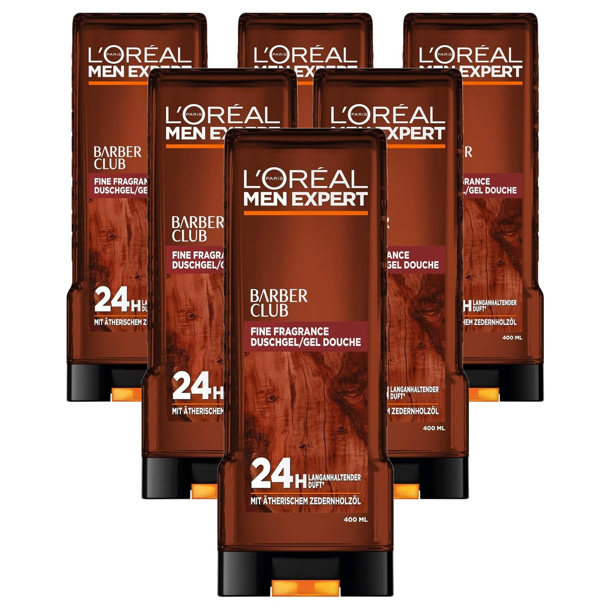 L'Oréal Men Expert Barber Club Douchegel 6 x 400 ml - Voordeelverpakking