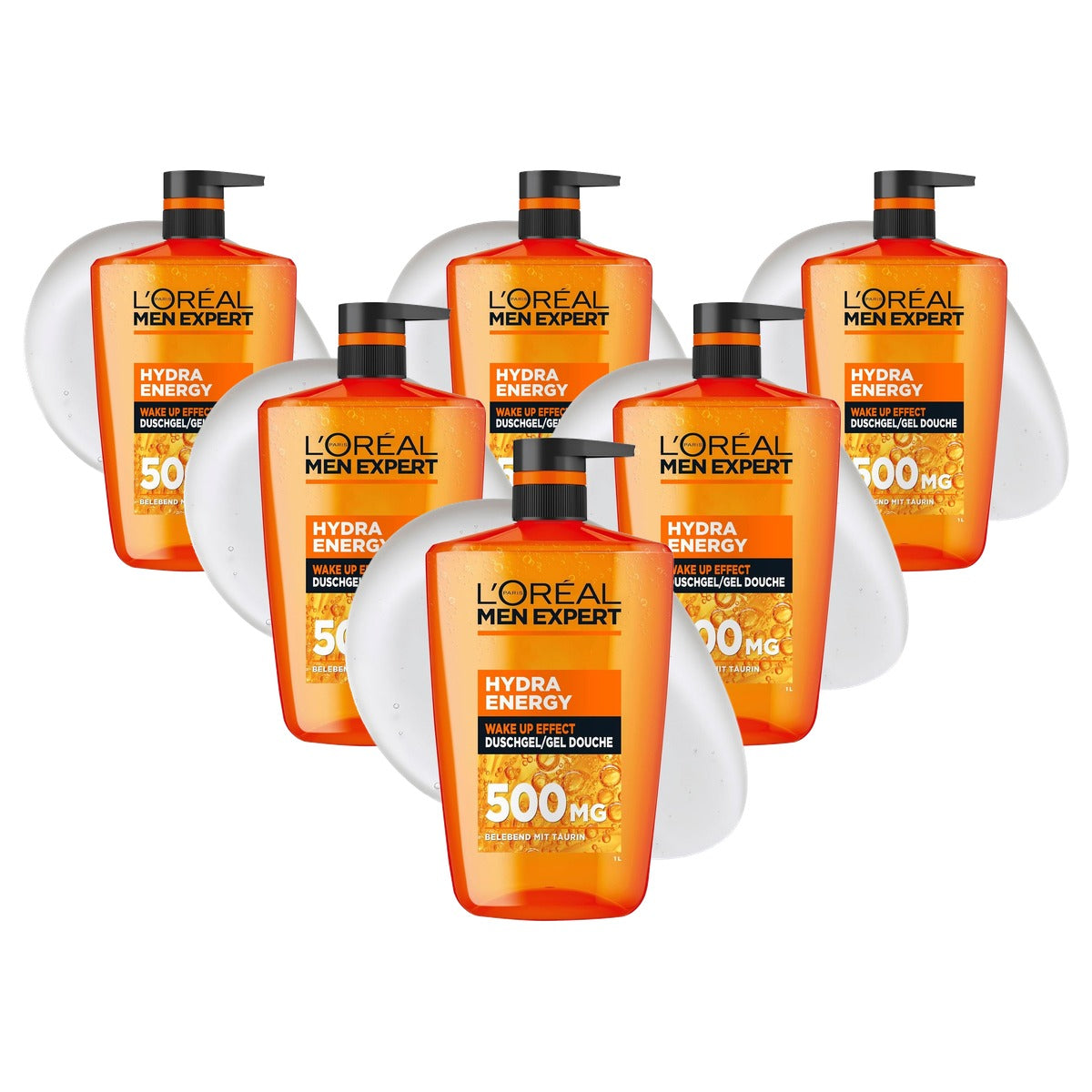 L'Oréal Men Expert Hydra Energy 3-in-1 Douchegel 6 x 1000 ml - Voordeelverpakking