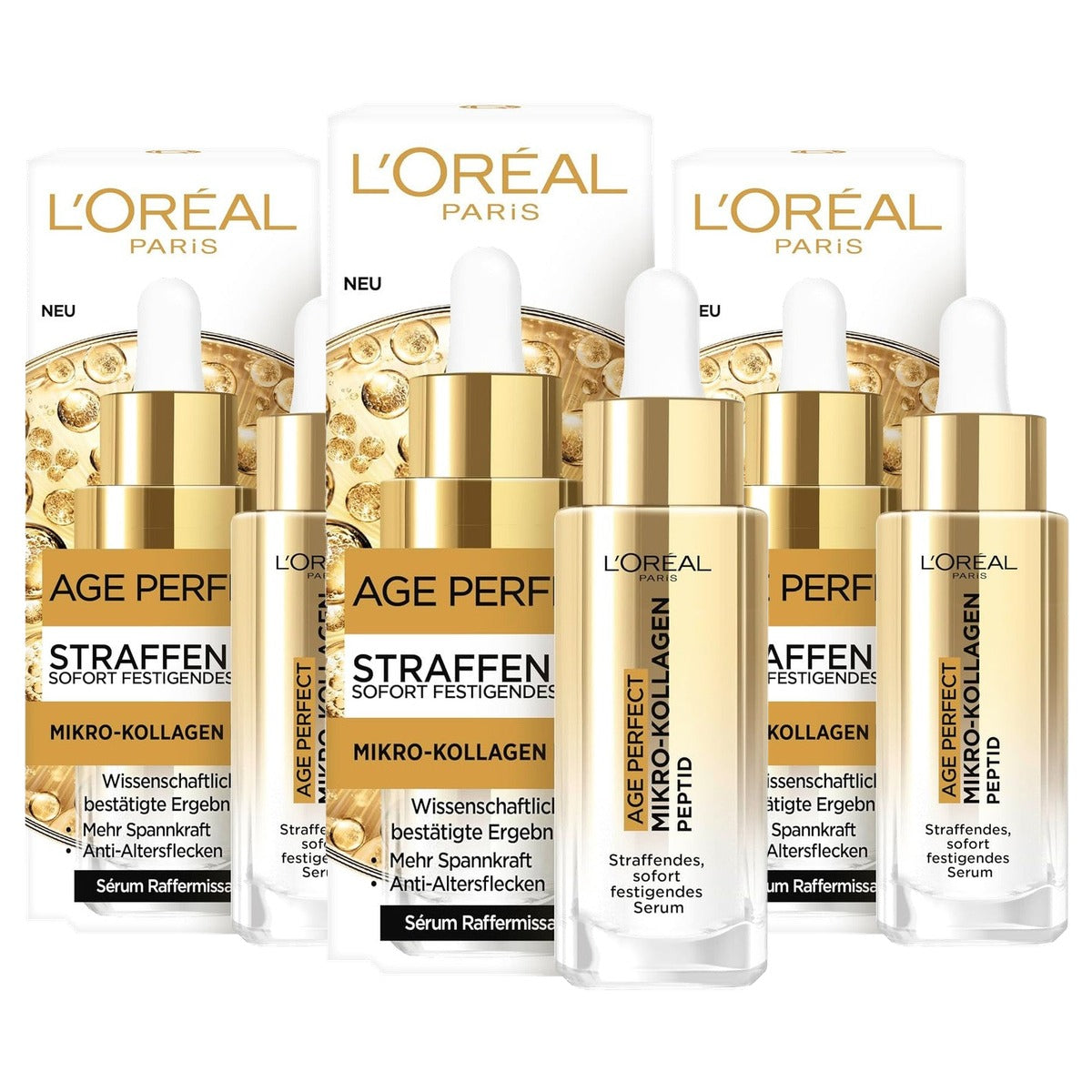 L'Oréal Paris Age Perfect Collageen Expert Serum 3 x 30 ml - Voordeelverpakking