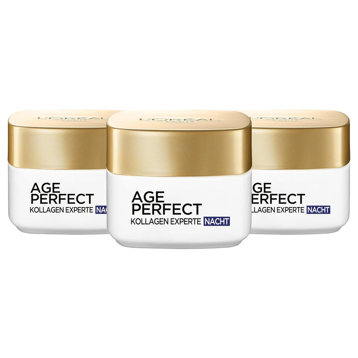 L'Oréal Paris Age Perfect Pro-collageen Expert Nachtcrème 3 x 50 ml - Voordeelverpakking