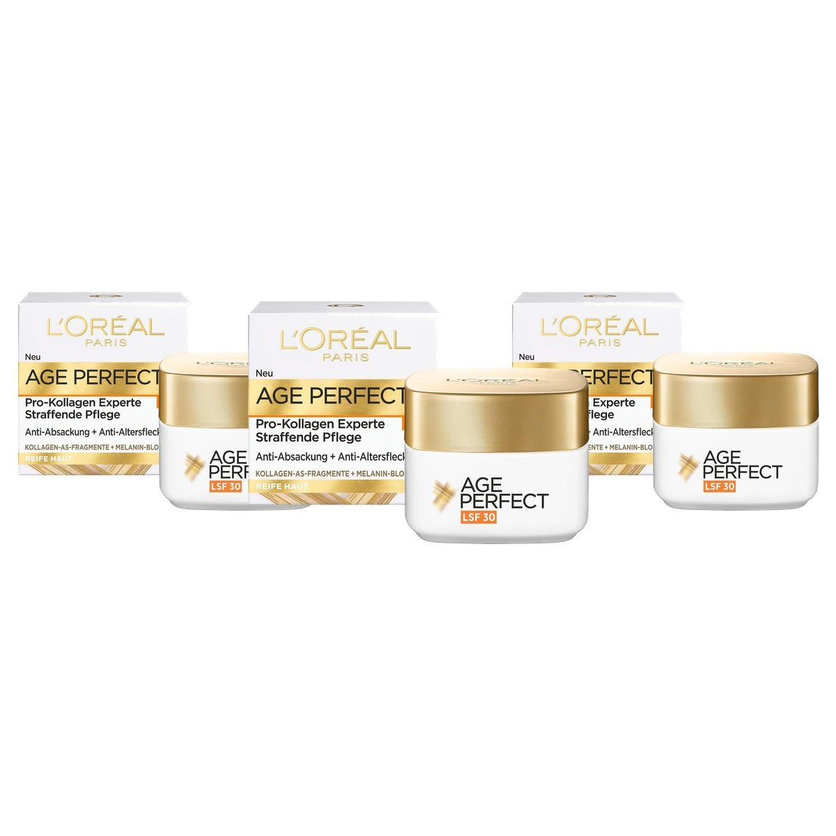 L'Oréal Paris Age Perfect Pro-collageen Expert SPF 30 3 x 50 ml - Voordeelverpakking