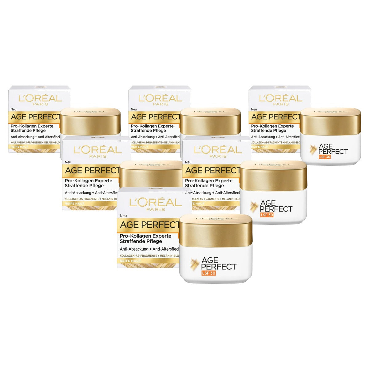 L'Oréal Paris Age Perfect Pro-collageen Expert SPF 30 6 x 50 ml - Voordeelverpakking