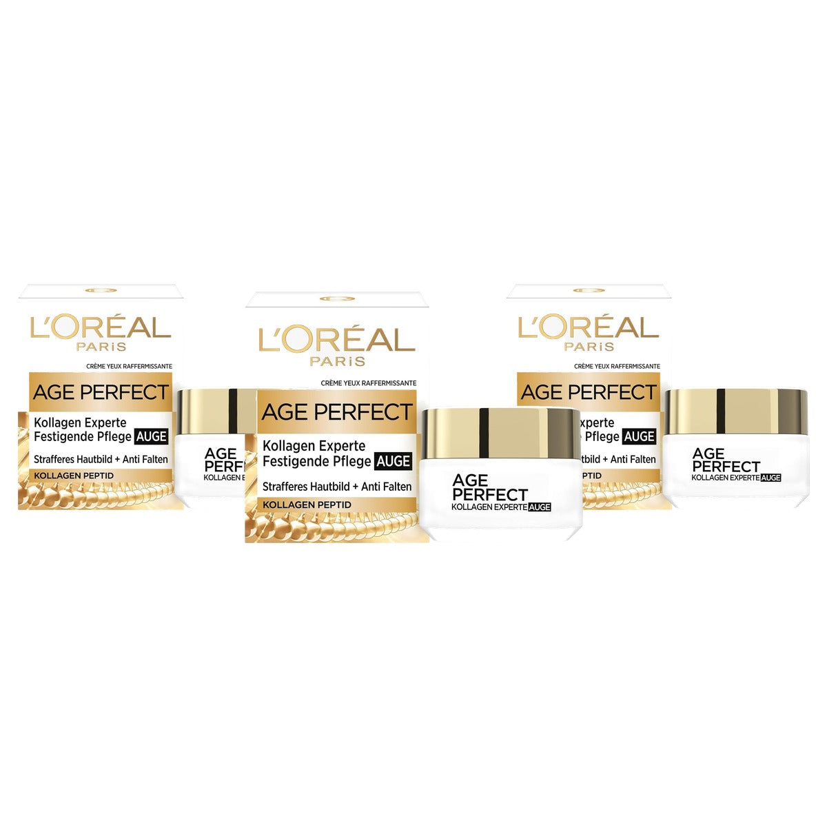 L'Oréal Paris Age Perfect Pro-collageen Expert oogcrème 3 x 15 ml - Voordeelverpakking