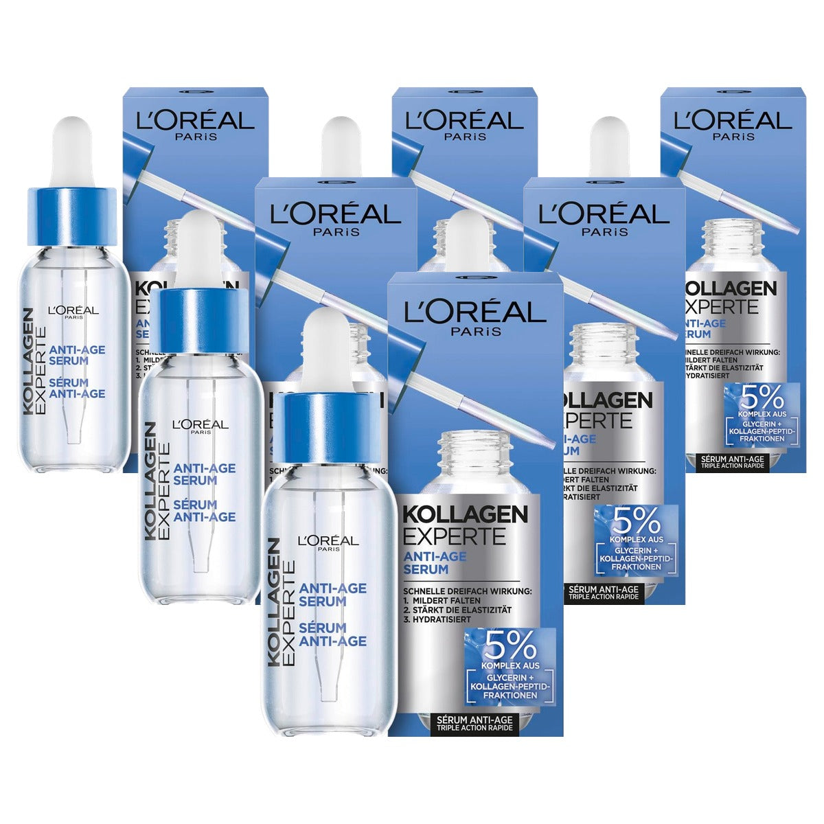 L'Oréal Paris Collageen Expert Anti-Age Serum 6 x 30 ml - Voordeelverpakking