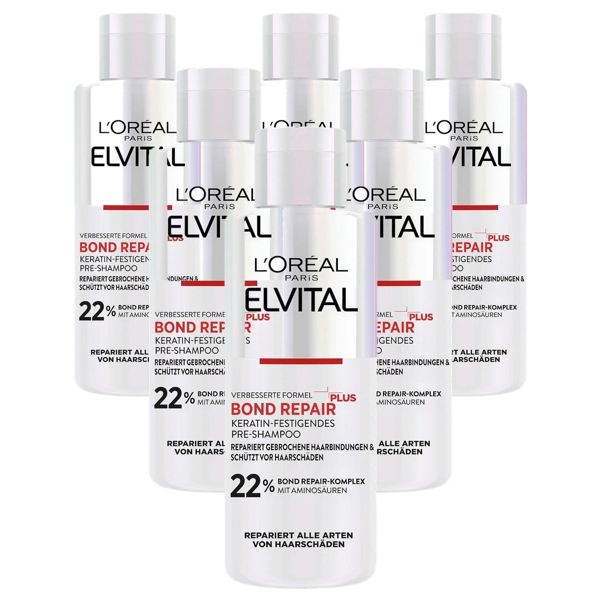 L'Oréal Paris Elvital Bond Repair Plus Pre-shampoo 6 x 200 ml - Voordeelverpakking