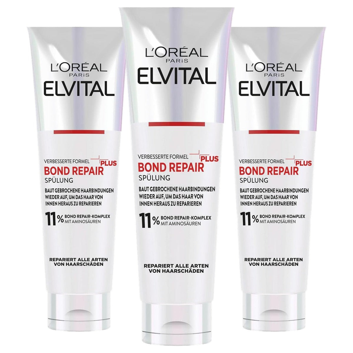 L'Oréal Paris Elvital Bond Repair Plus Conditioner 3 x 150 ml - Voordeelverpakking