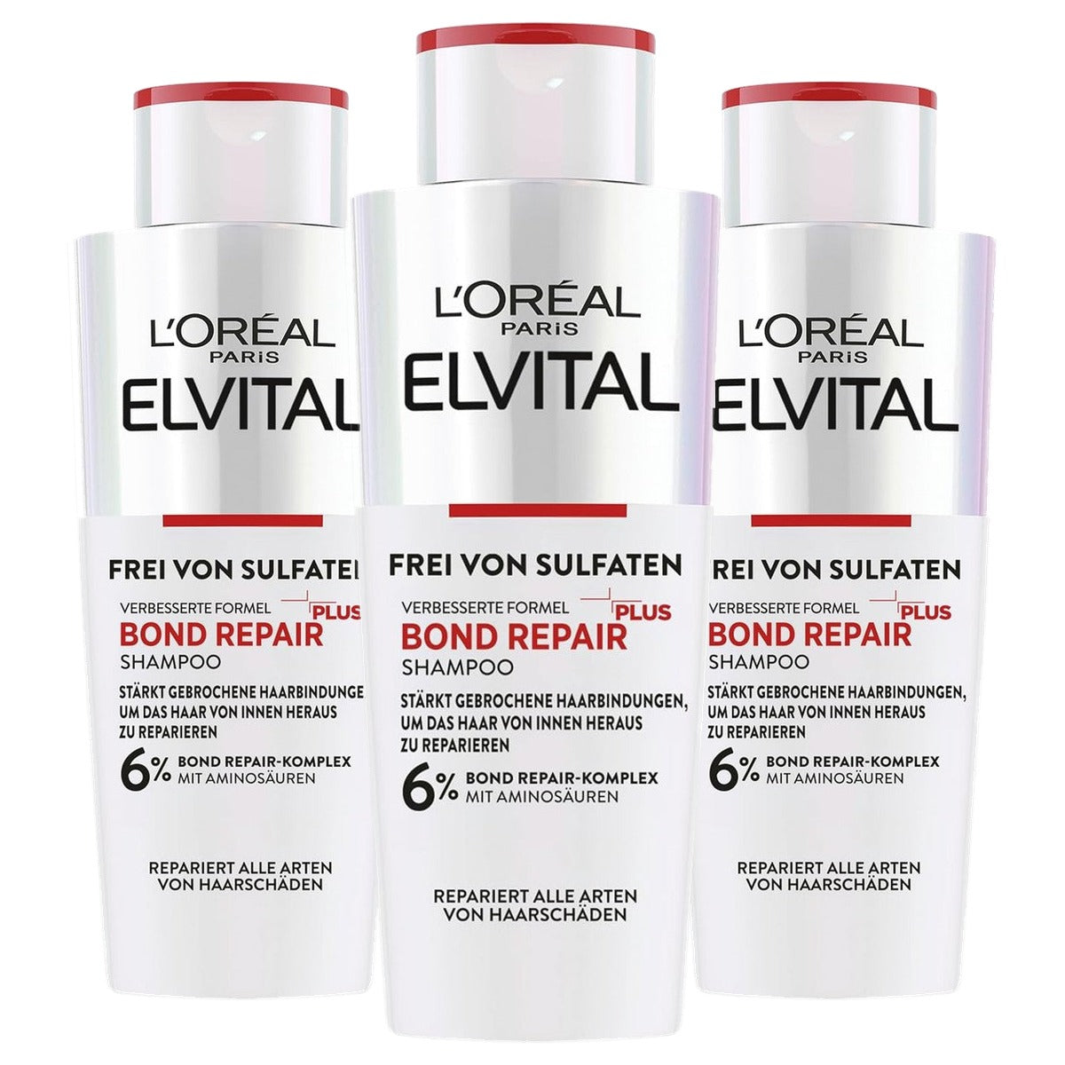 L'Oréal Paris Elvital Bond Repair Plus Shampoo 200 ml - 3 stuks