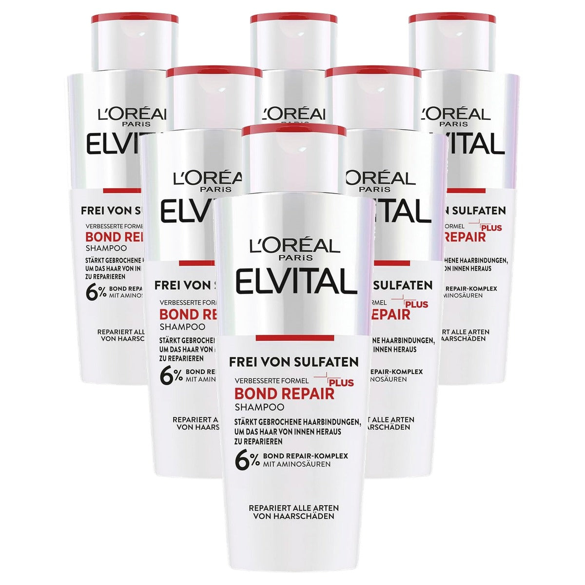 L'Oréal Paris Elvital Bond Repair Plus Shampoo 200 ml - 6 stuks