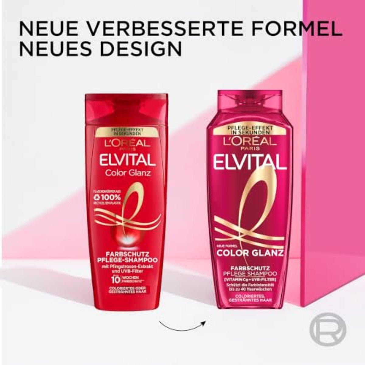 L'Oréal Paris Elvital Color Glanz Kleurbeschermende Shampoo met UV-filter 1000 ml door L'Oréal nu bij Huishoudvoordeel