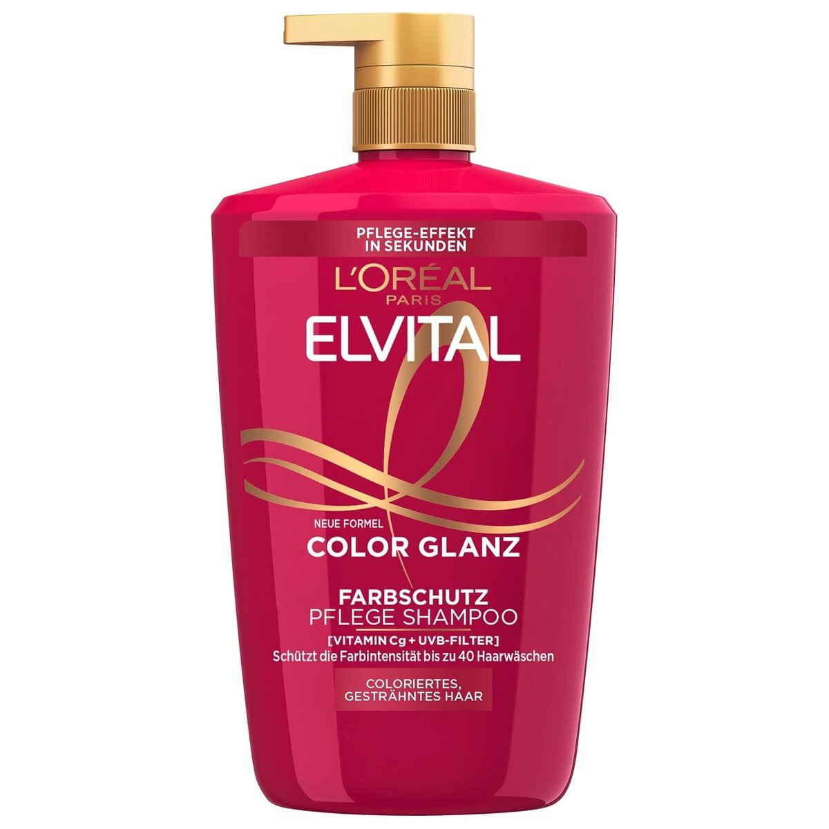 L'Oréal Paris Elvital Color Glanz Kleurbeschermende Shampoo met UV-filter 1000 ml door L'Oréal nu bij Huishoudvoordeel