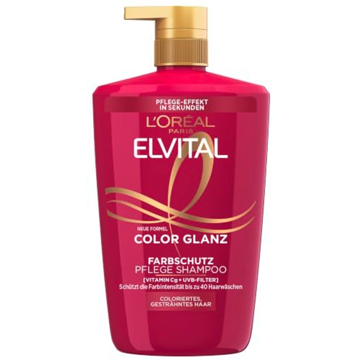 L'Oréal Paris Elvital Color Glanz Kleurbeschermende Shampoo met UV-filter 1000 ml door L'Oréal nu bij Huishoudvoordeel