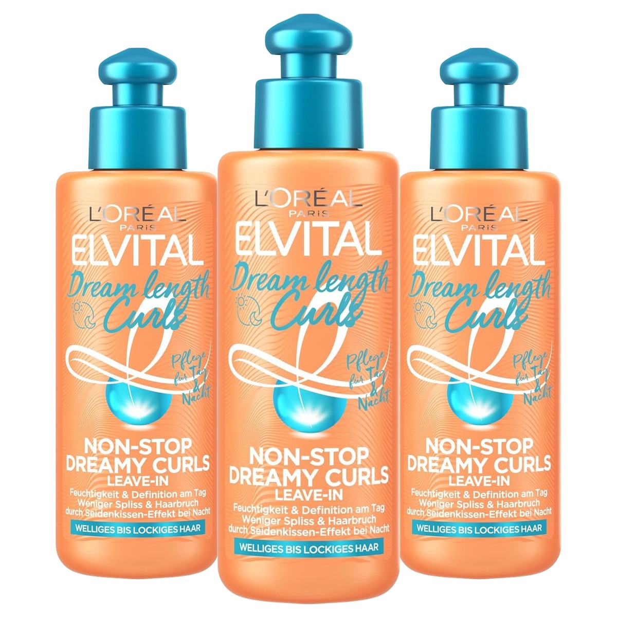 L'Oréal Paris Elvital Dream Length Curls Leave-In 3 x 200 ml - Voordeelverpakking