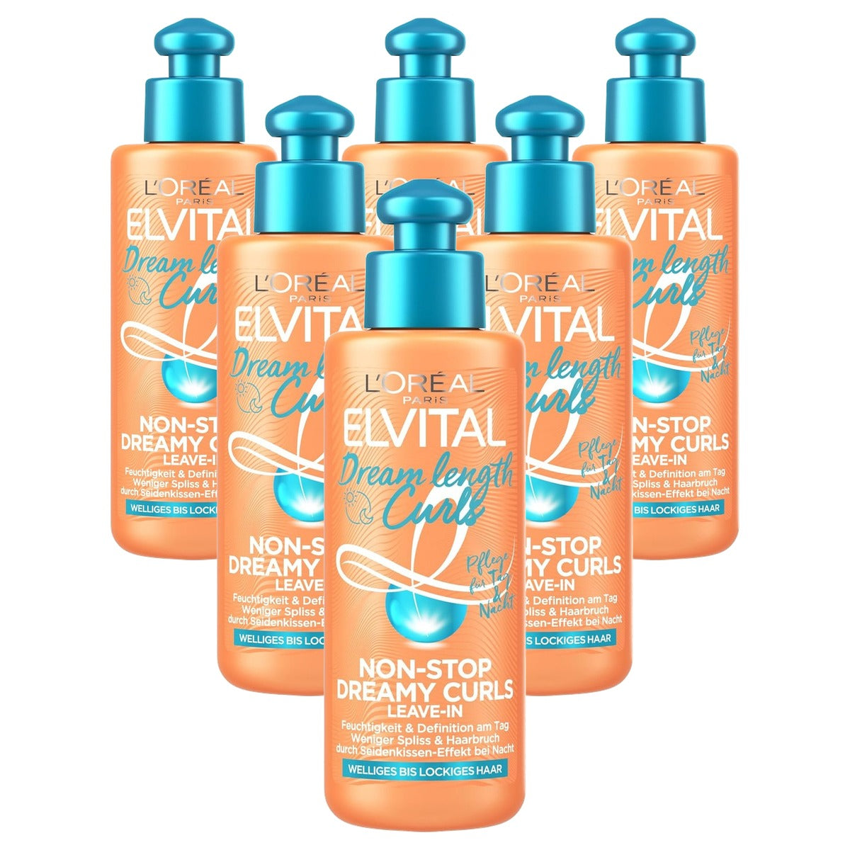 L'Oréal Paris Elvital Dream Length Curls Leave-In 6 x 200 ml - Voordeelverpakking