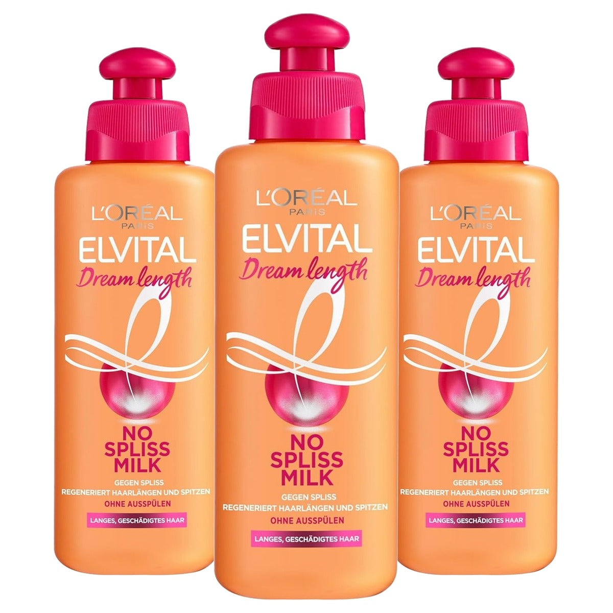 L'Oréal Paris Elvital Dream Length No Spliss Melk 3 x 200 ml - Voordeelverpakking
