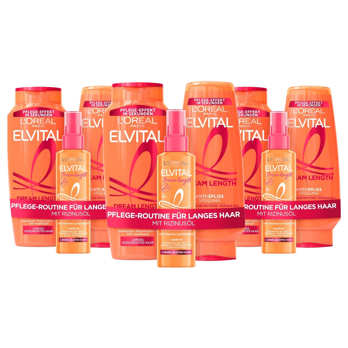L'Oréal Paris Elvital Dream Length Set 3 x 700 ml - Voordeelverpakking