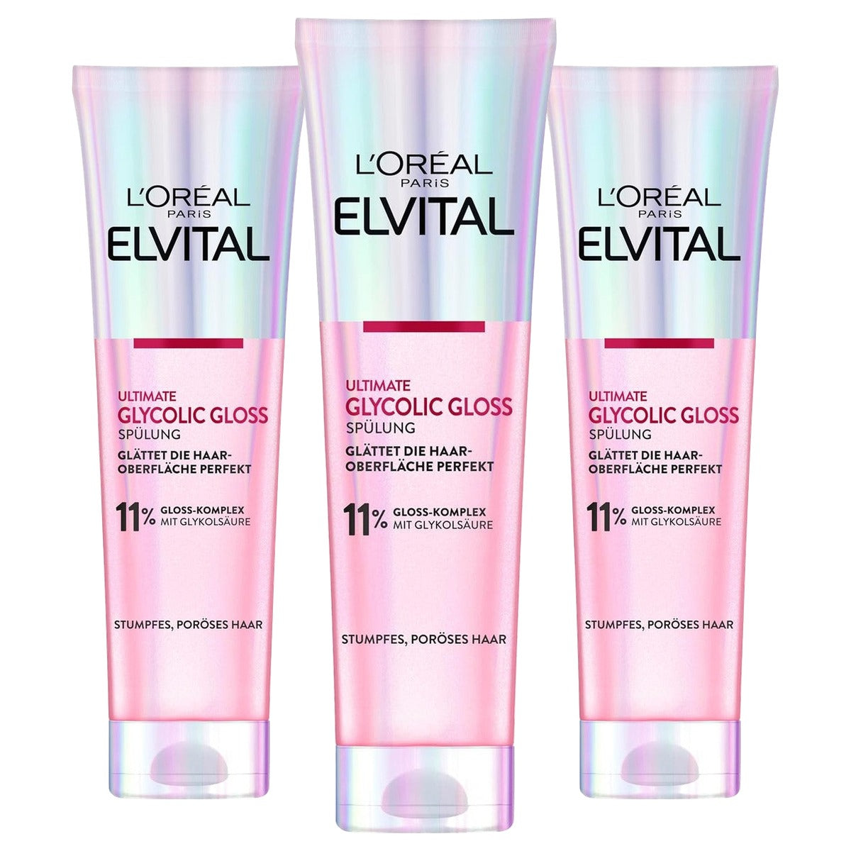 L'Oréal Paris Elvital Glycolic Gloss Conditioner 3 x 150 ml - Voordeelverpakking