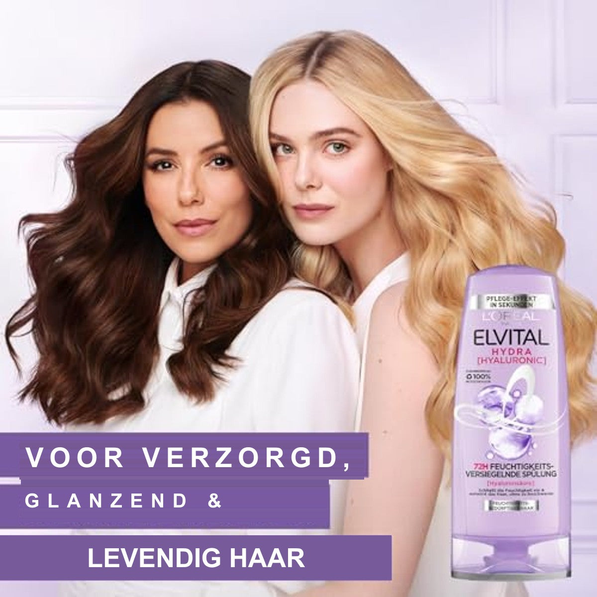 L'Oréal Paris Elvital Hydra Hyaluronic Hydraterende spoeling voor glanzend haar, hyaluronconditioner voor een vochtboost en bescherming, langdurige hydratatie en verzorging, 250 ml