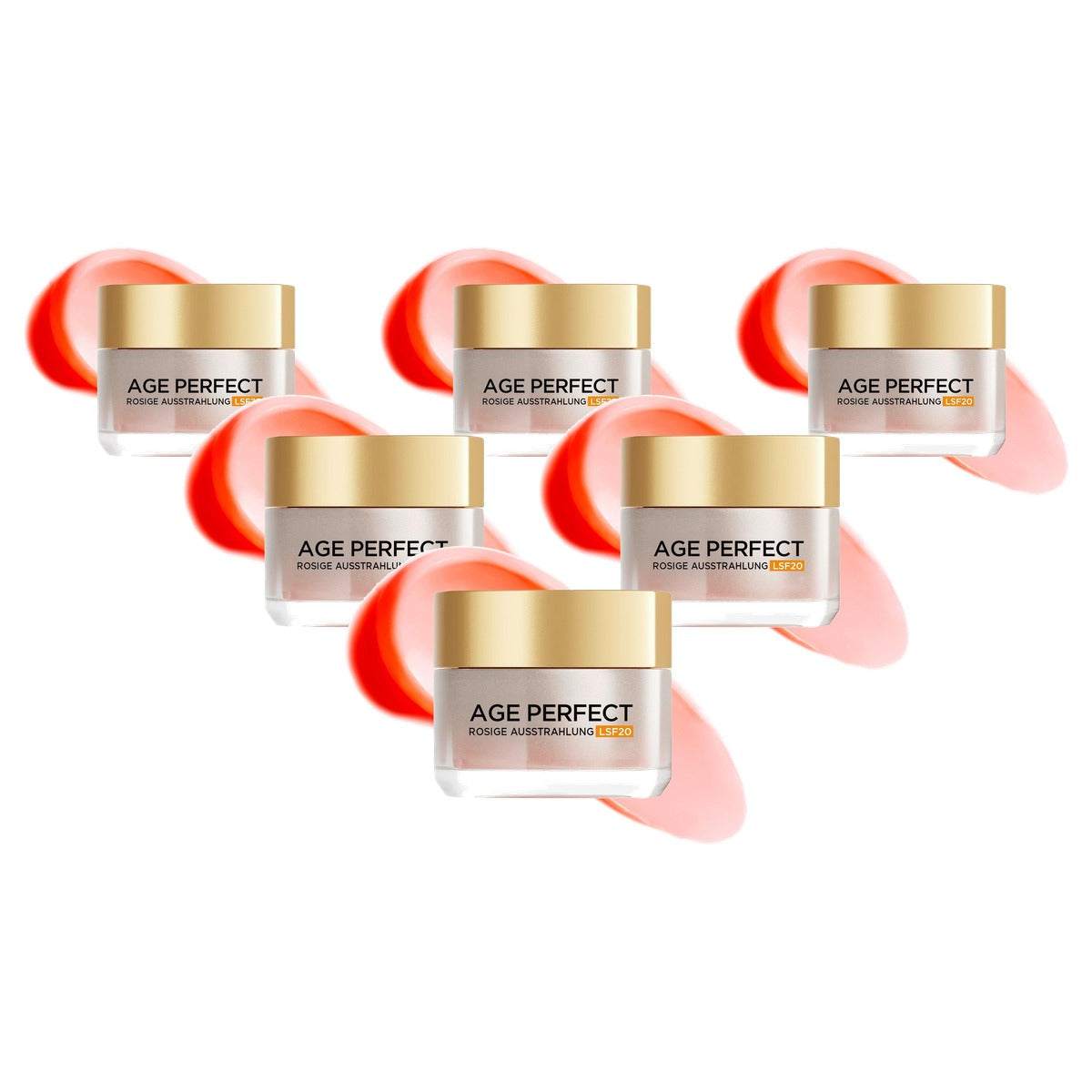 L'Oréal Paris Age Perfect Golden Age Rosé Dagcrème SPF 20 6 x 50 ml - Voordeelverpakking