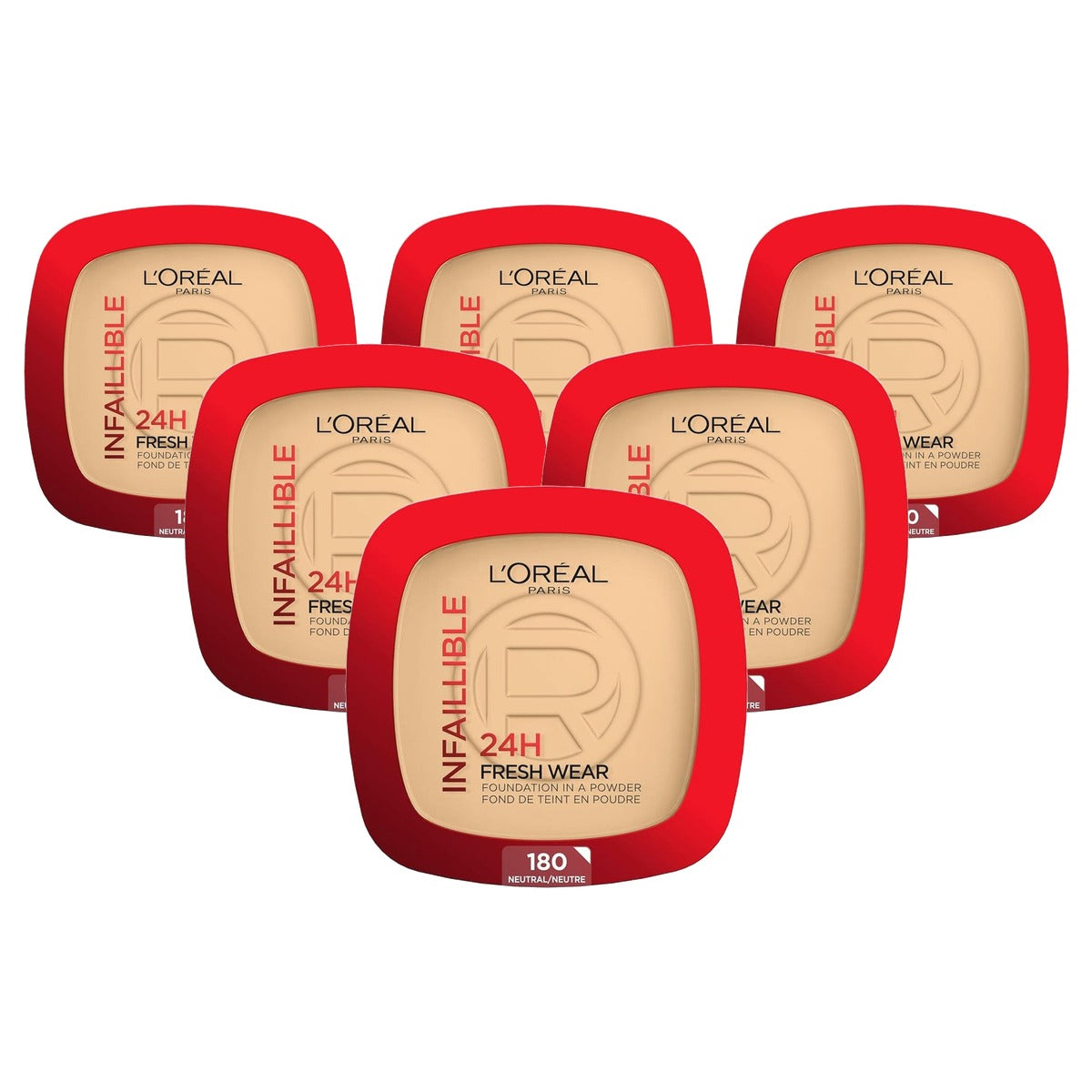 L'Oréal Paris Infaillible 24H Fresh Wear Foundation Powder 6 x 9 g - Voordeelverpakking