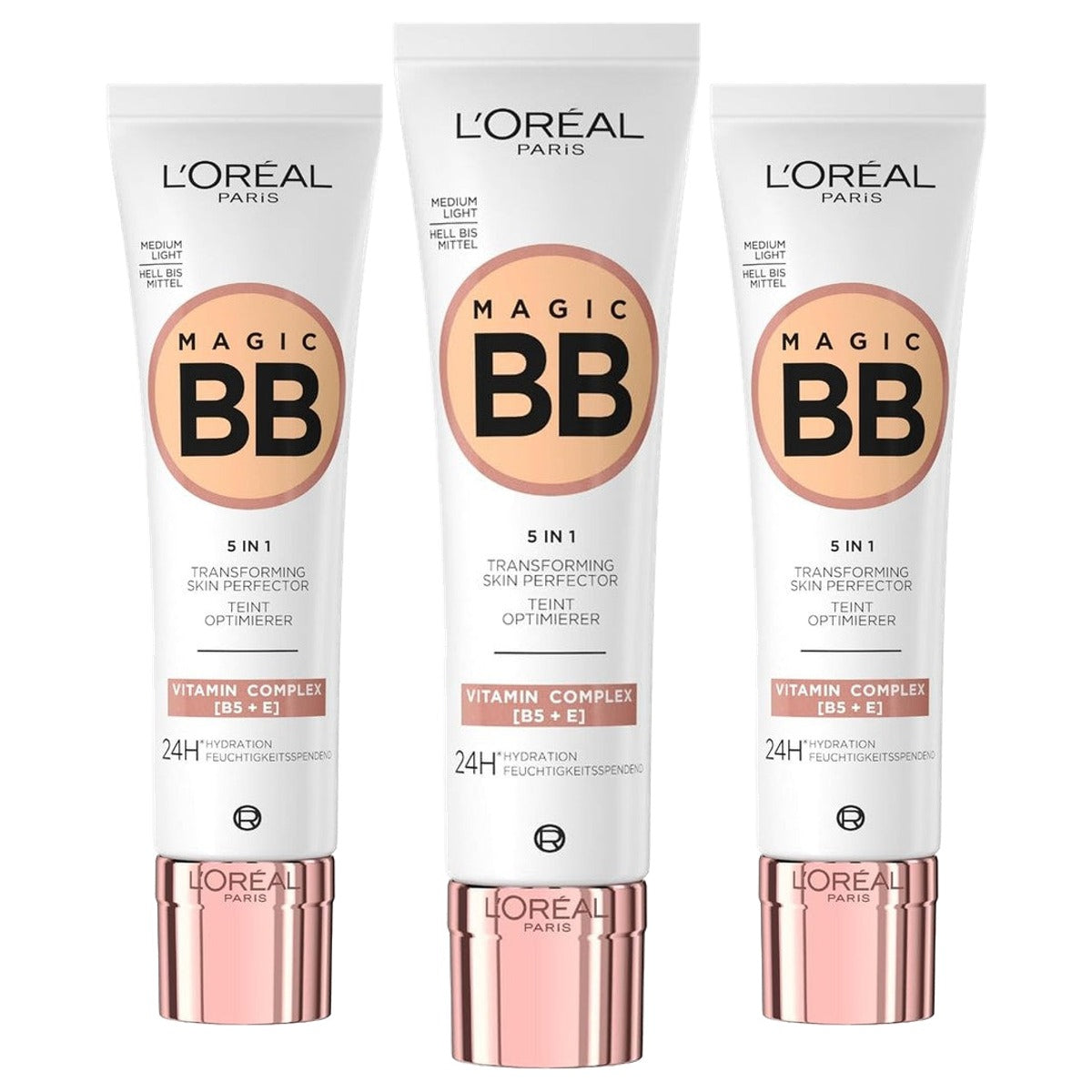 L'Oréal Paris Magic BB Teint Optimizer 03 Medium Light 3 x 30 ml - Voordeelverpakking