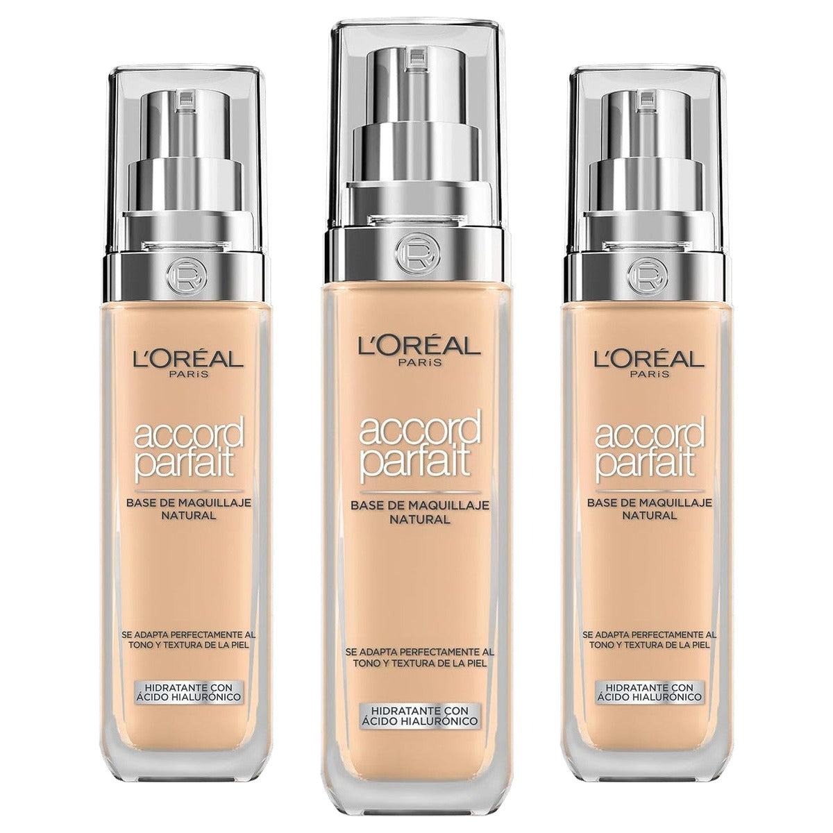 L'Oréal Paris Perfect Match Foundation 3.D goudbeige 3 x 30 ml - Voordeelverpakking