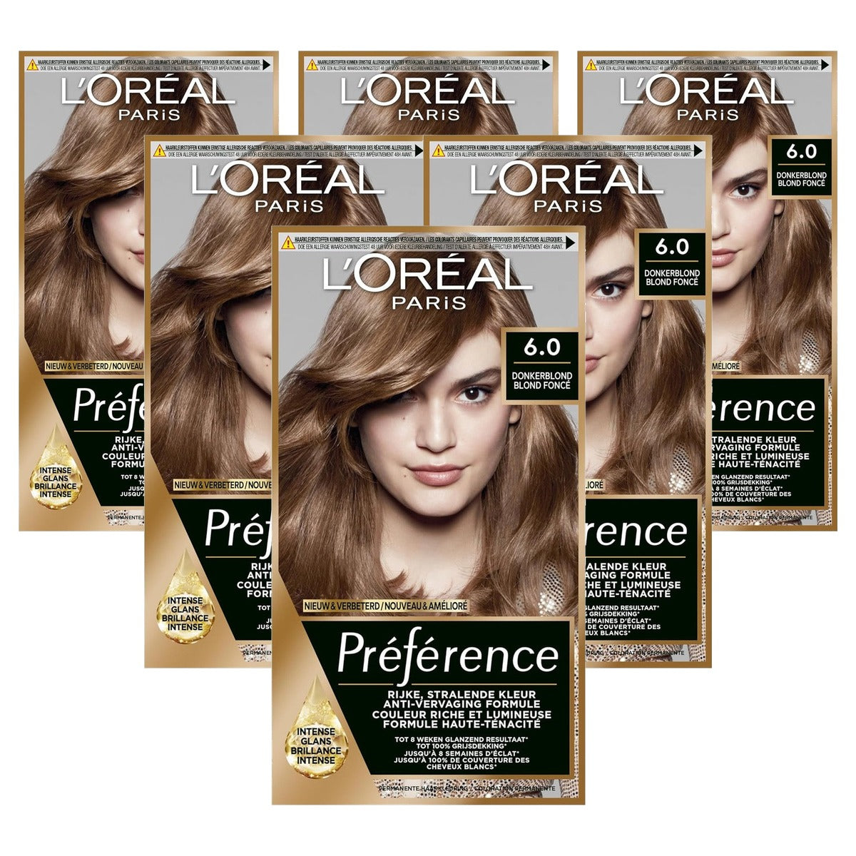 L'Oréal Paris Preference 6.0 Ombrie Donker Blond - 1 set - 6-pack