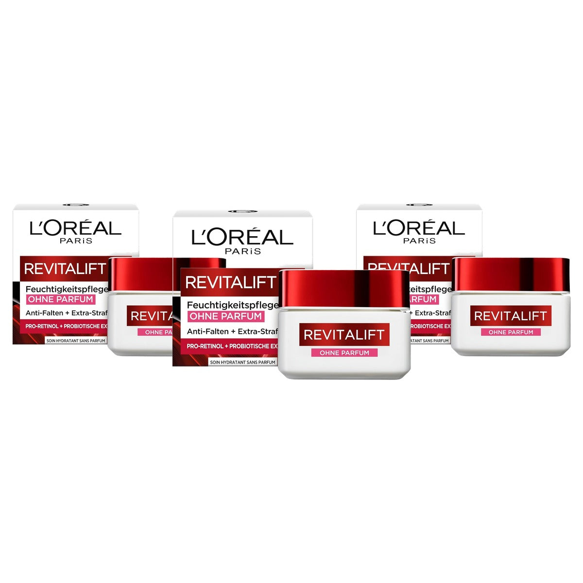 L'Oréal Paris Revitalift Classic Dagcrème zonder parfum 3 x 50 ml - Voordeelverpakking