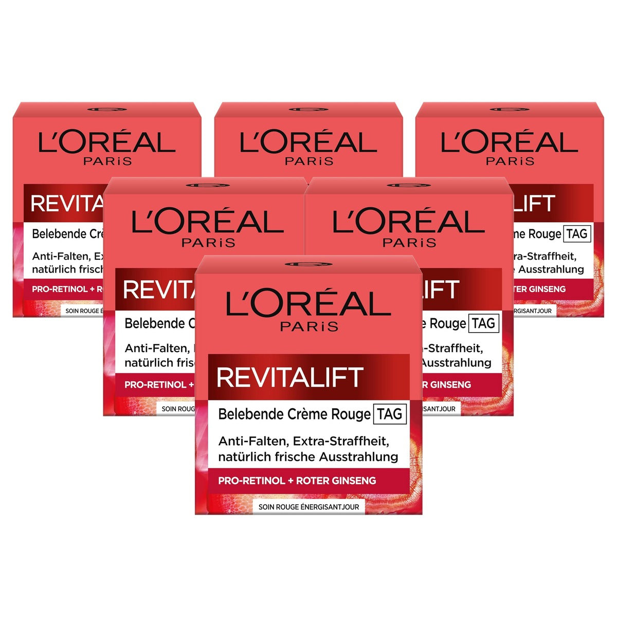 L'Oréal Paris Revitalift Crème Rouge dagverzorging 6 x 50 ml - Voordeelverpakking