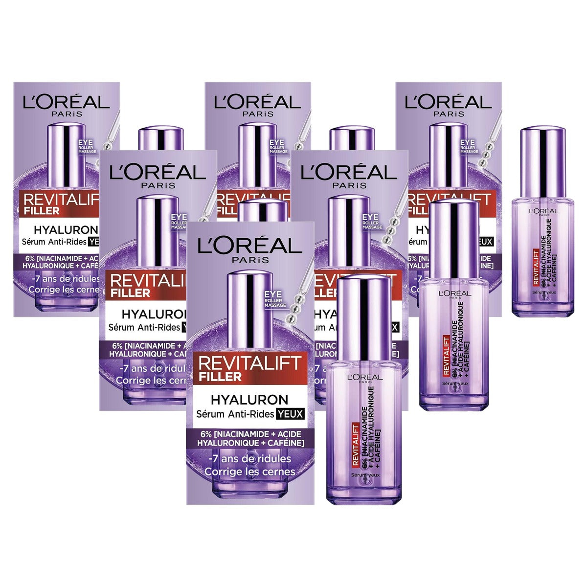 L'Oréal Paris Revitalift Filler Oogserum 6 x 20 ml - Voordeelverpakking