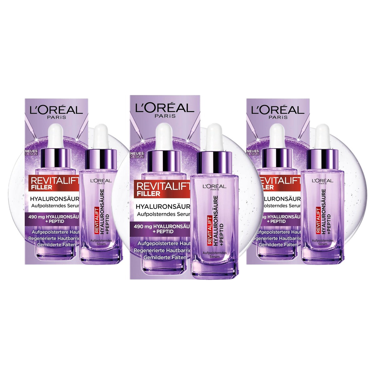 L'Oréal Paris Revitalift Filler Serum 3 x 30 ml - Voordeelverpakking