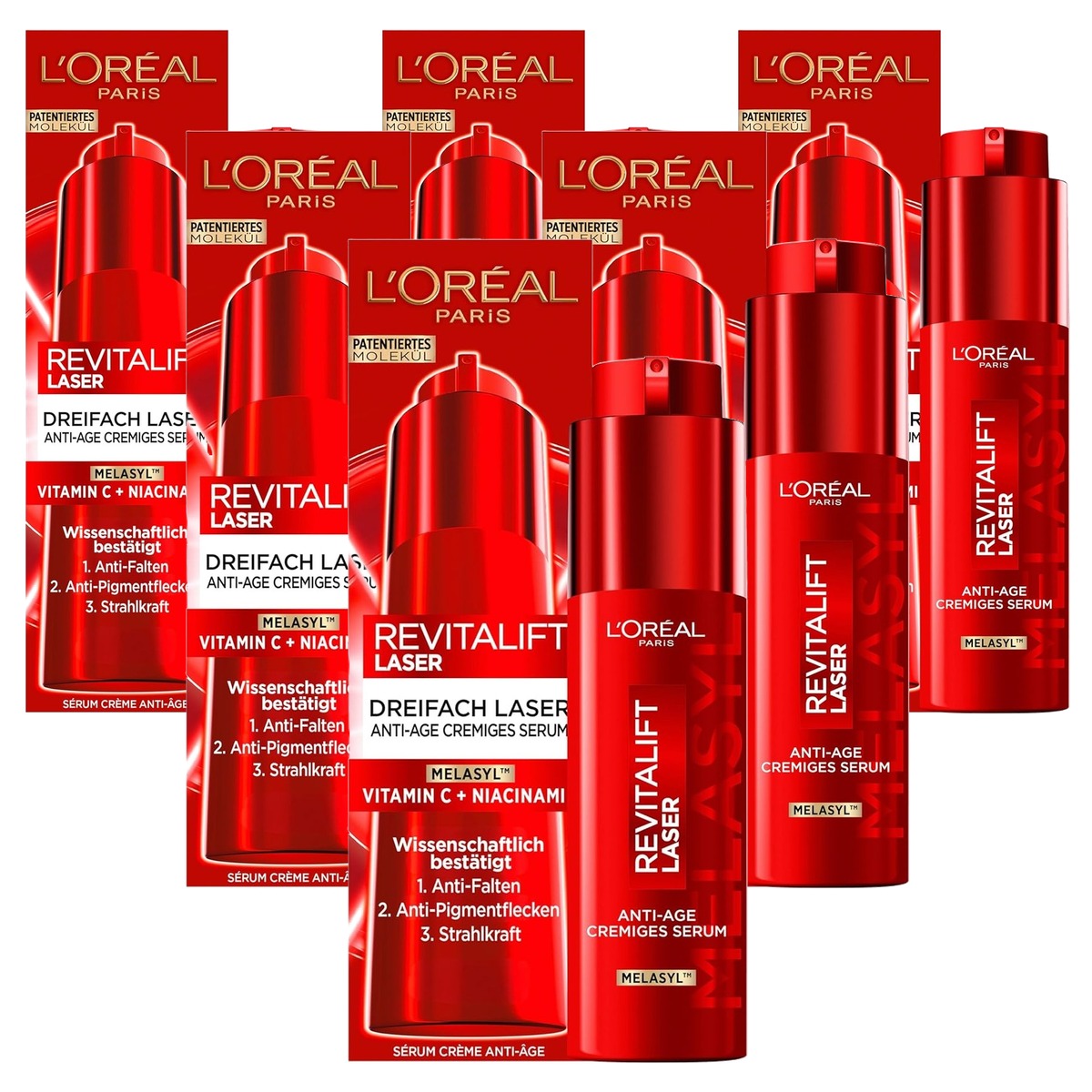 L'Oréal Paris Revitalift Laser Crème Serum 6 x 50 ml - Voordeelverpakking