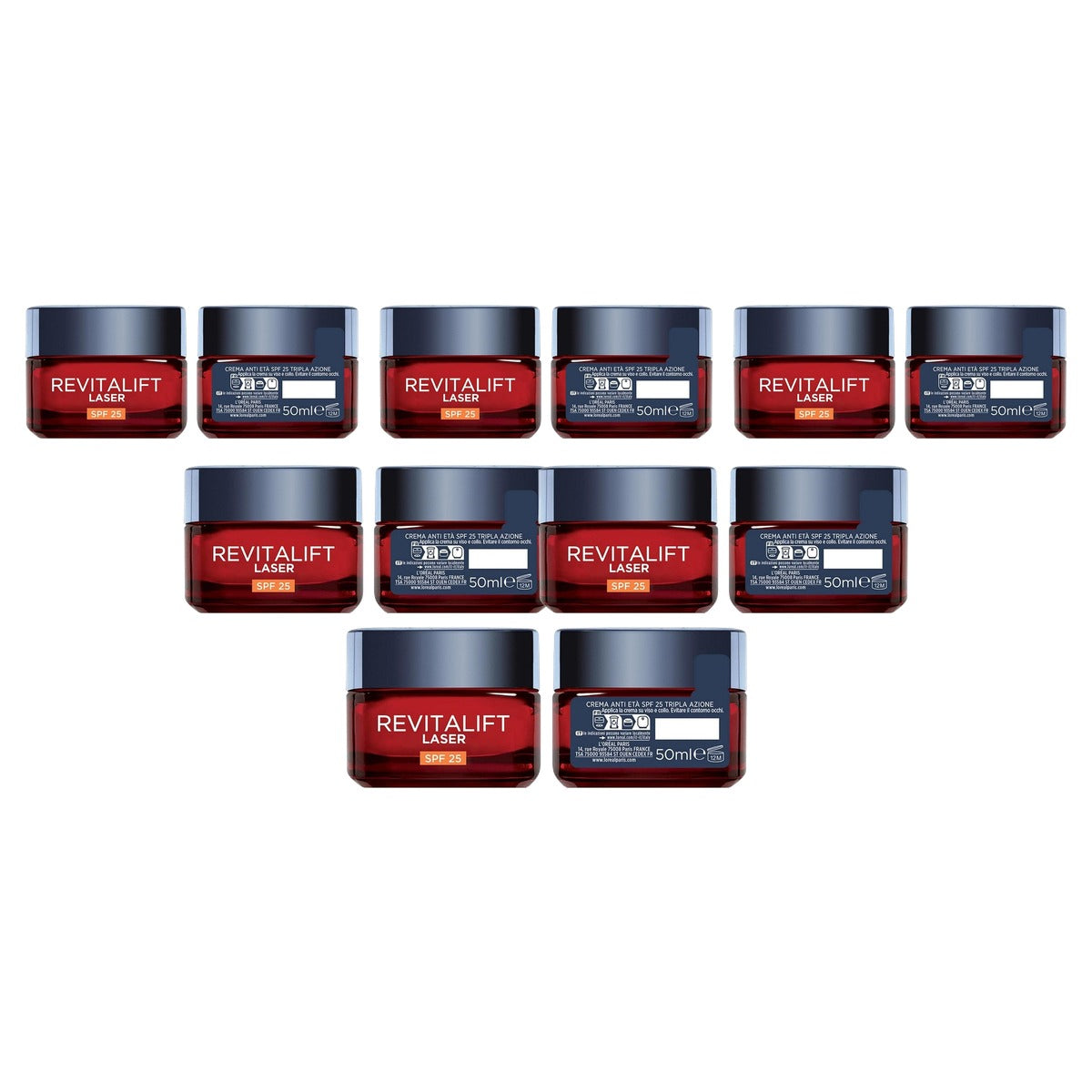 L'Oréal Paris Revitalift Laser gezichtscrème SPF25 6 x 50 ml - Voordeelverpakking