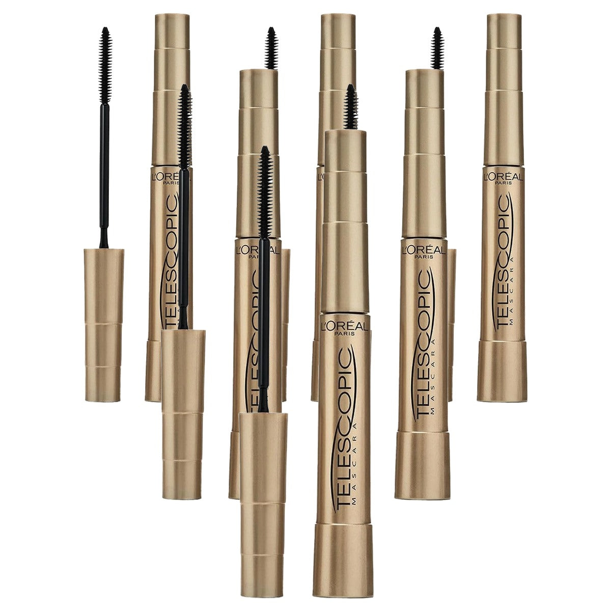 L‘Oréal Paris Telescopic Mascara, zwart 6 x 8 ml - Voordeelverpakking