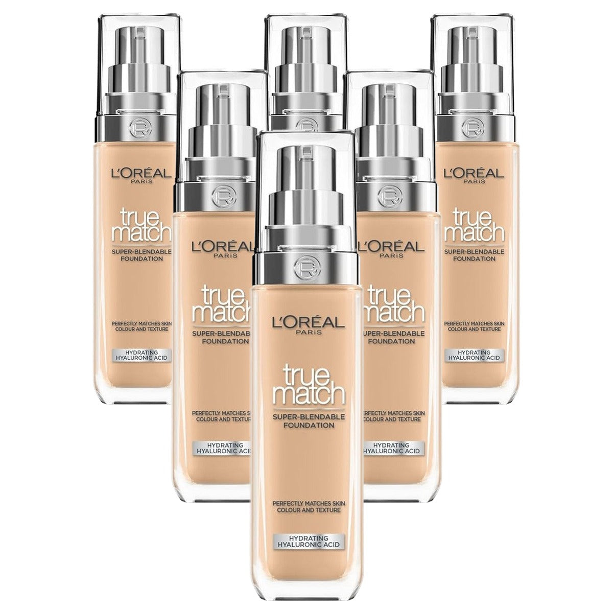 L'Oréal Paris True Match Make-up 5.N neutraal medium 6 x 30 ml - Voordeelverpakking