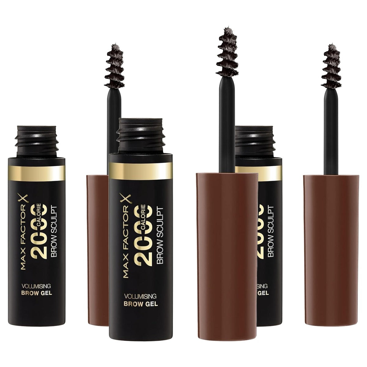 Max Factor 2000 Calorie Brow Sculpt Gel 004 Black Brown 4,5 ml - 3 stuks