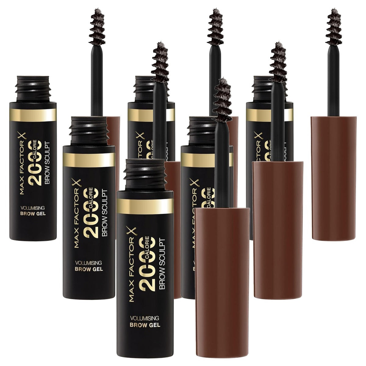 Max Factor 2000 Calorie Brow Sculpt Gel 004 Black Brown 4,5 ml - 6 stuks