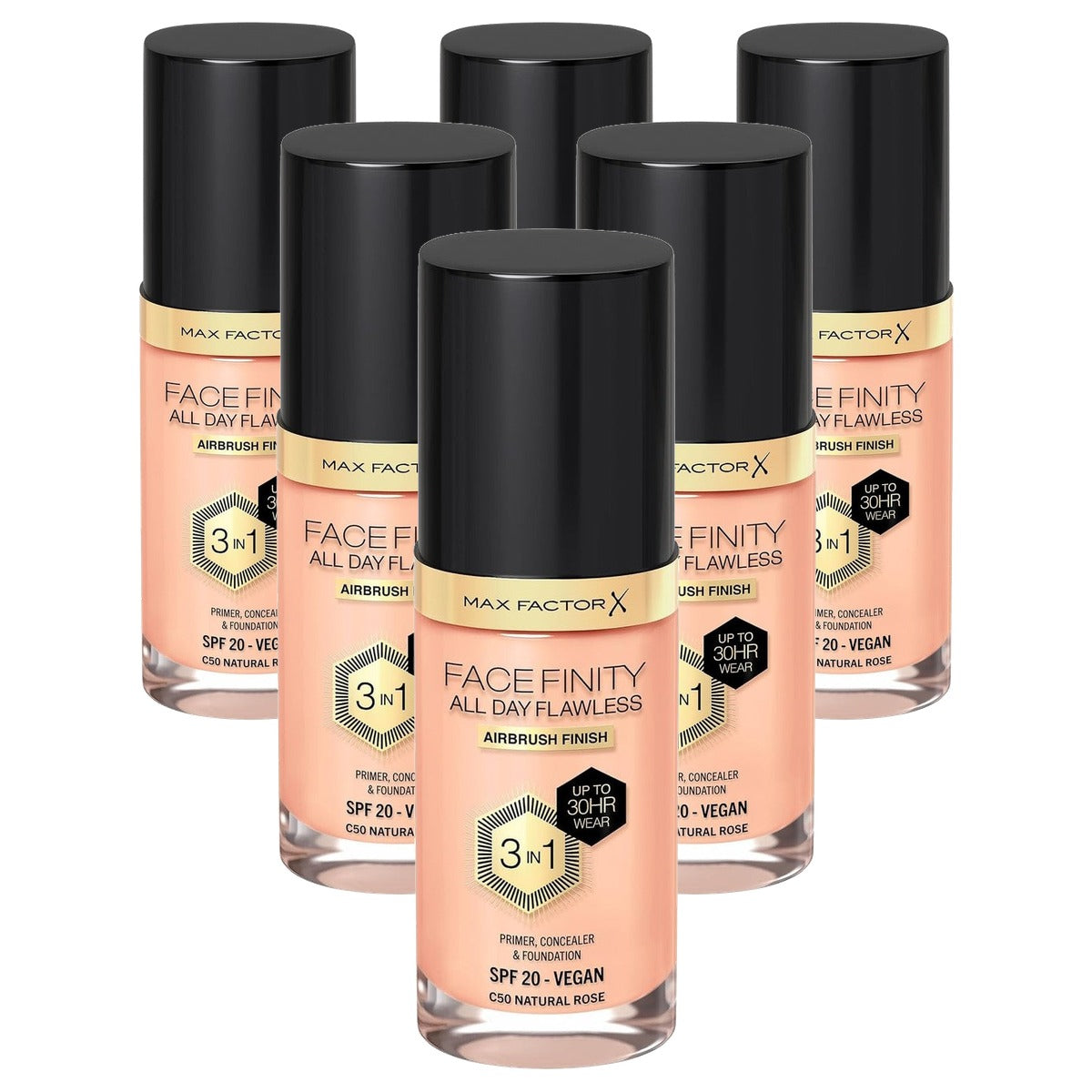 Max Factor Facefinity All Day Flawless Make-up Fb.50 - 6 stuks