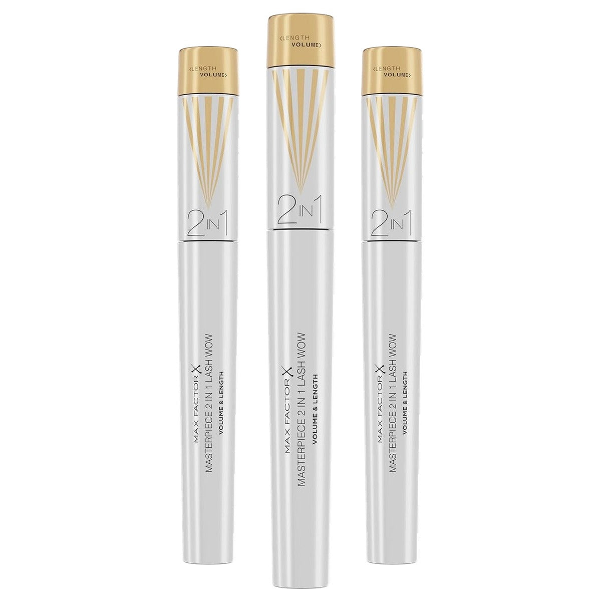 Max Factor Masterpiece 2-in-1 Lash WOW Mascara zwart - 3 stuks