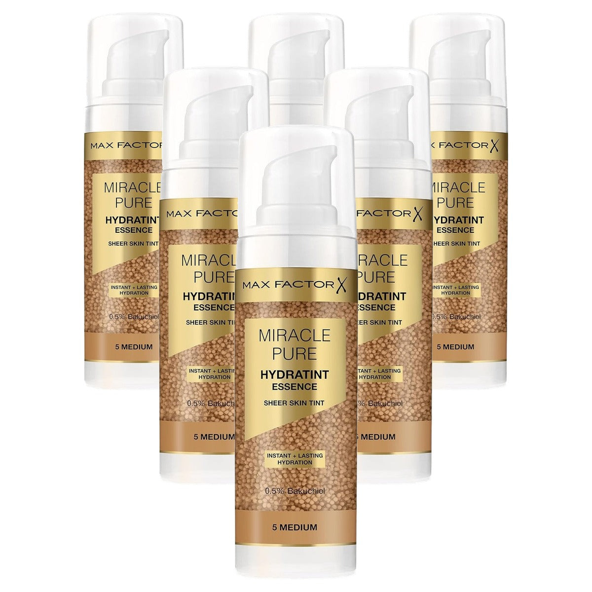 Max Factor Miracle Pure Hydratint Essence 30 ml kleur 5 medium - 6 stuks