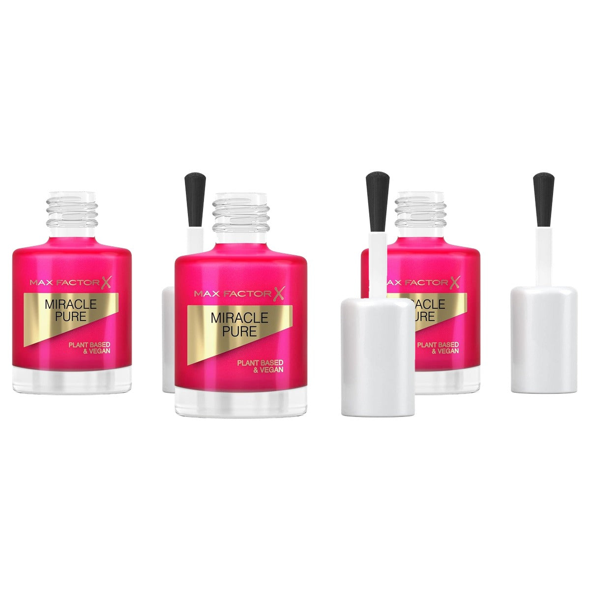 Max Factor Miracle Pure Nail Colour 265 Fiery Fuschia 12 ml - 3 stuks