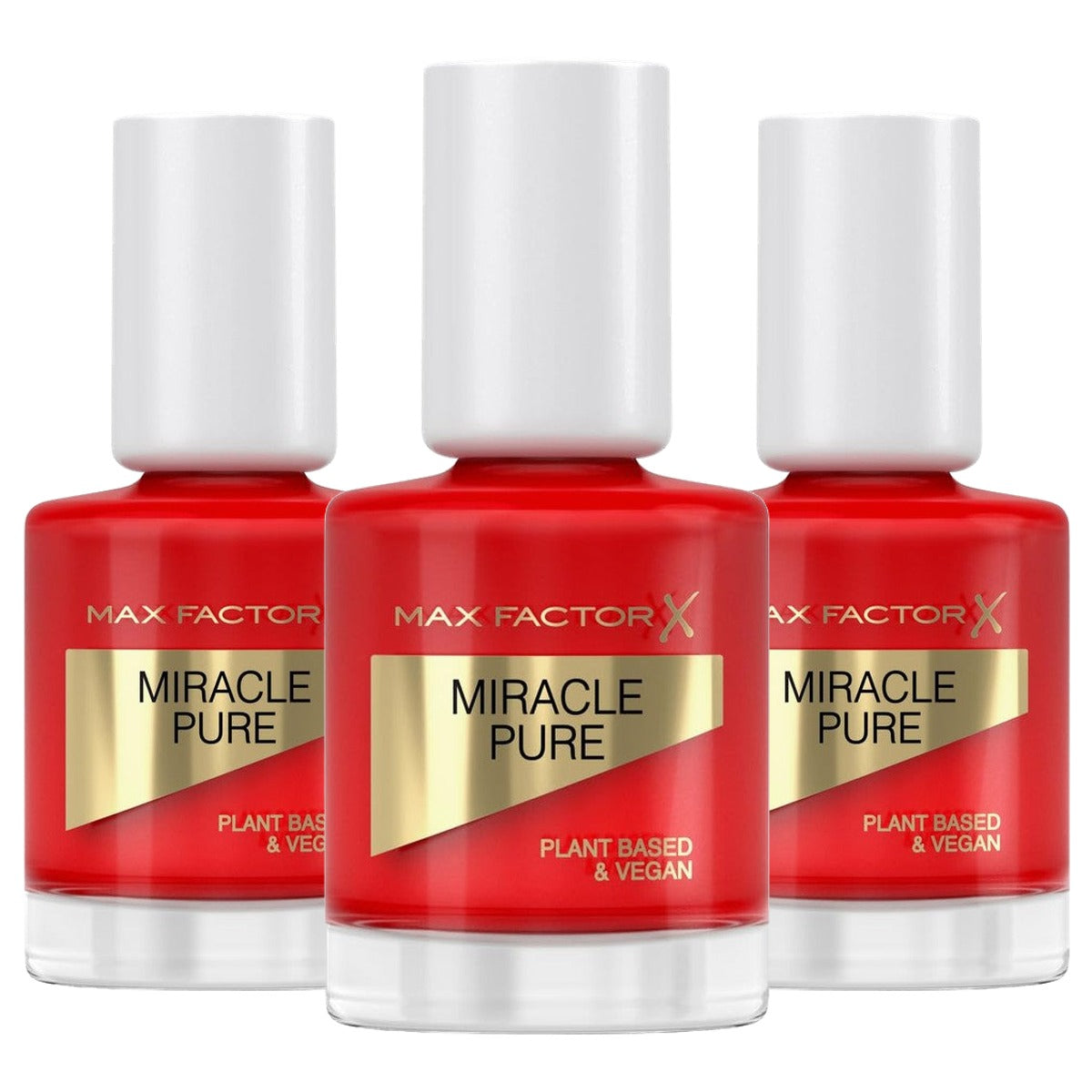 Max Factor Miracle Pure Nail Colour 305 Scarlet Poppy 12 ml - 3 stuks