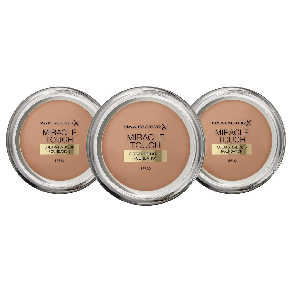Max Factor Miracle Touch Foundation Rg Caramel 19 - 3 stuks
