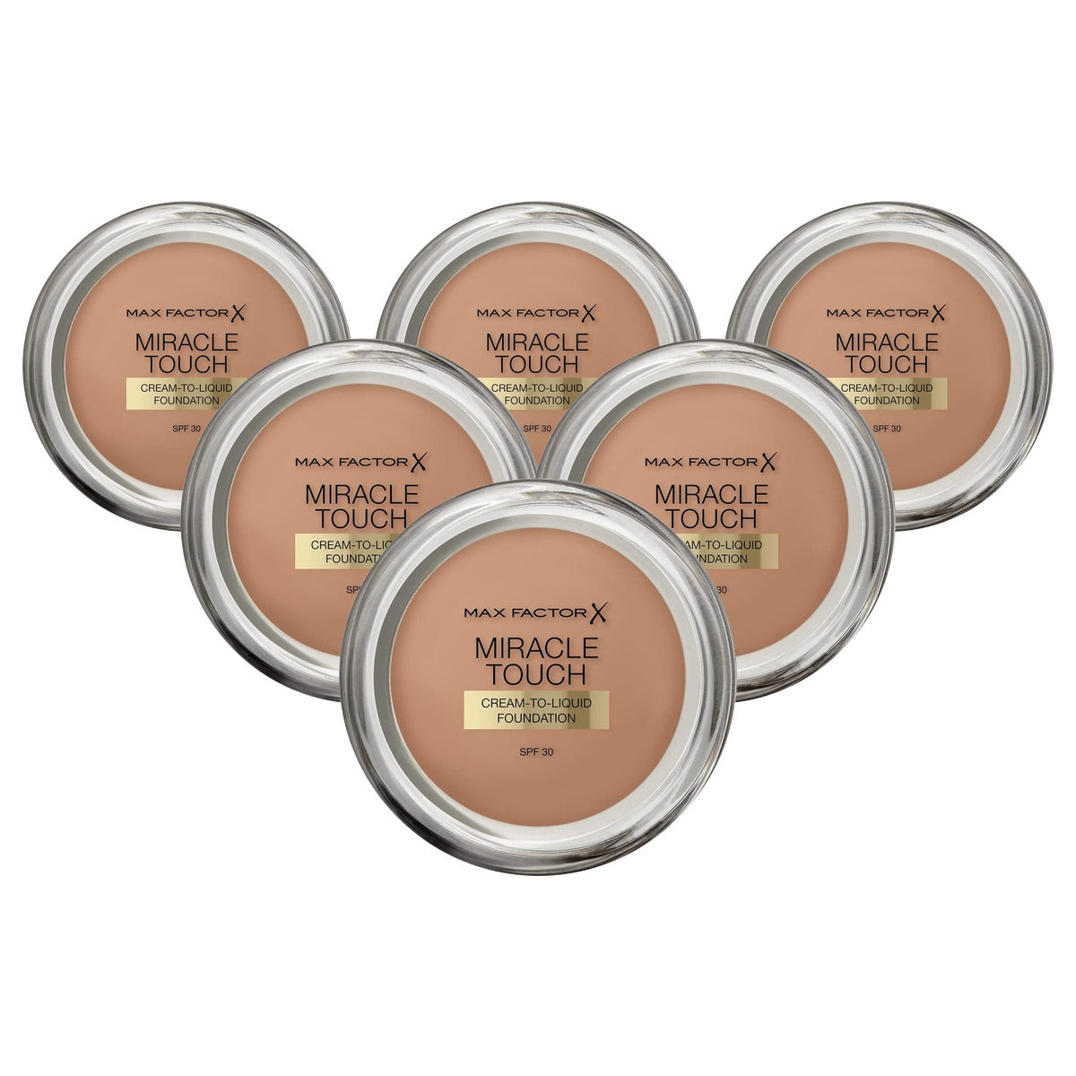 Max Factor Miracle Touch Fnd Rg Caramel 19 Usa/Exp - 6 stuks