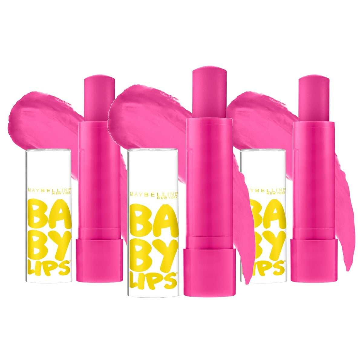 MAYBELLINE Baby Lips Pink Punch Lippenbalsem 4,8g - 3 stuks