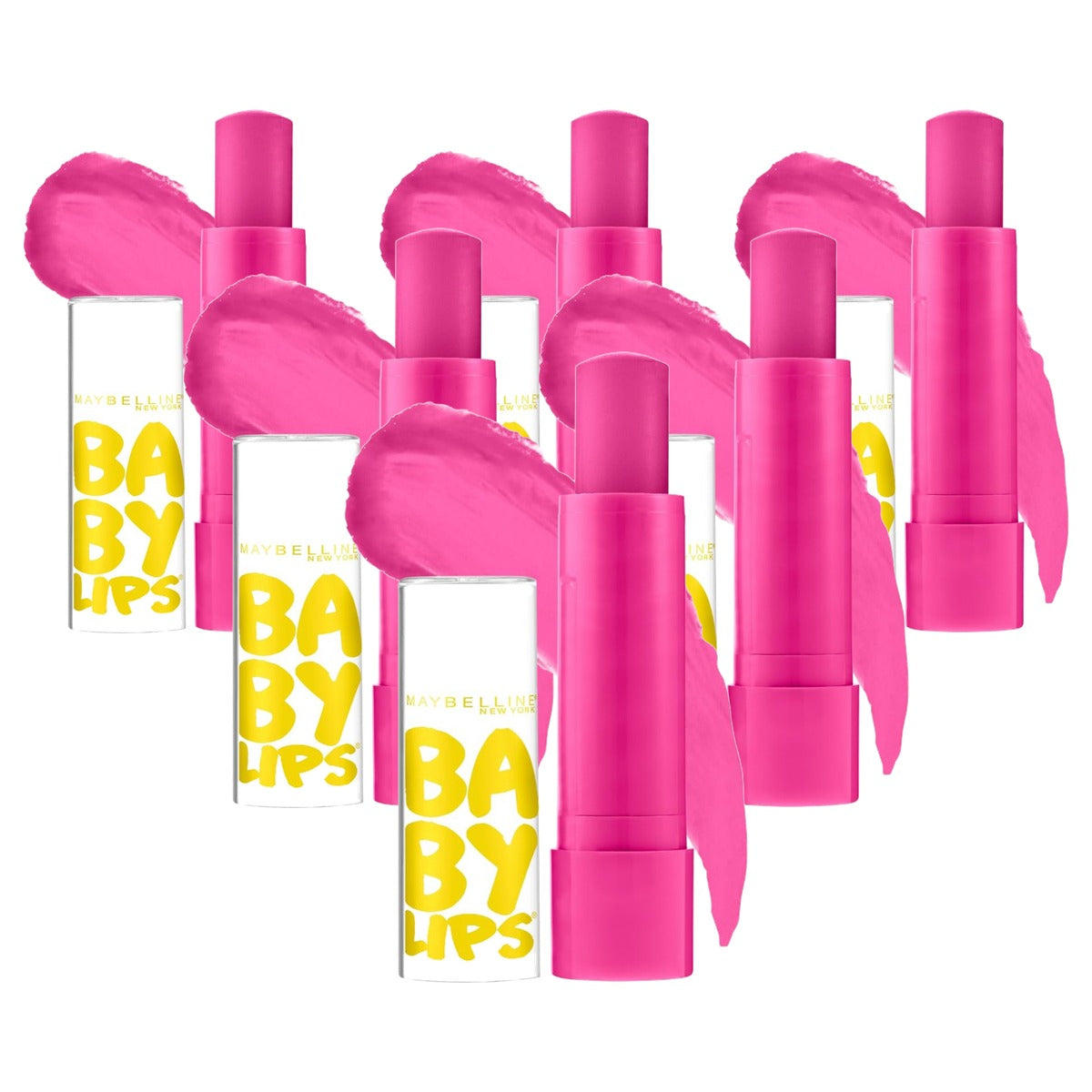 MAYBELLINE Baby Lips Pink Punch Lippenbalsem 4,8g - 6 stuks